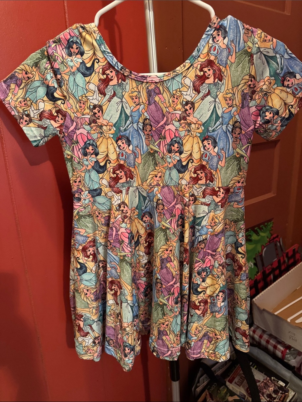 Source Unknown Disney Princess Multicolor Skater Dress